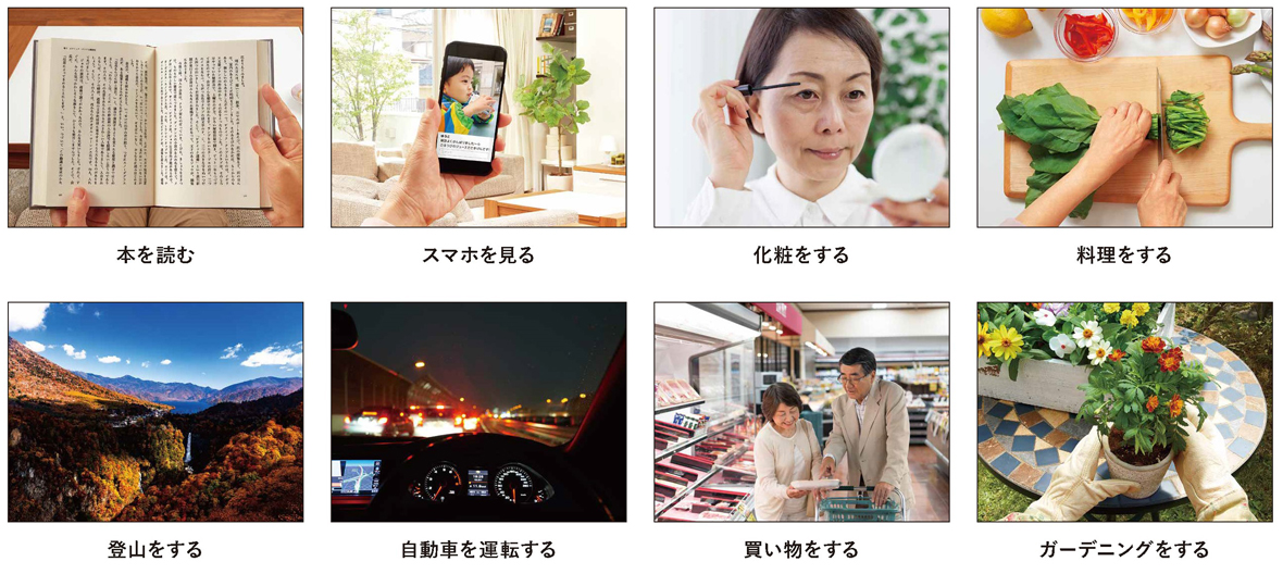 生活の中でよくあるシーンや、クリアな視界でやりたいことはどれですか?